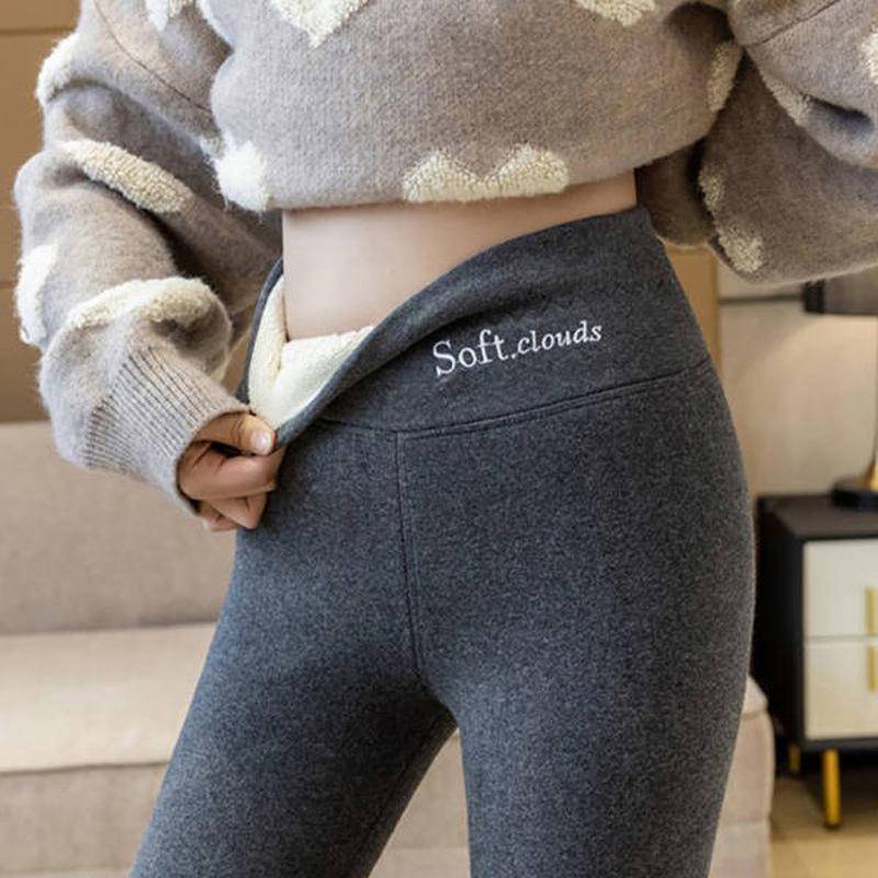 Neue Damen Winter High-Waist Samt Leggings - Schlankmachend, Warm, Übergröße Verfügbar 5XL 165-180 cm von Joom DACH