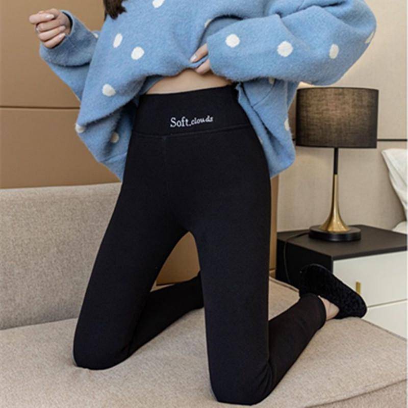 Neue Damen Winter High-Waist Samt Leggings - Schlankmachend, Warm, Übergröße Verfügbar XXXL 135-150 cm von Joom DACH