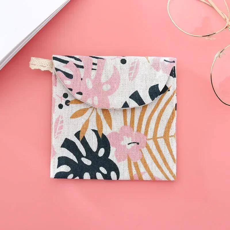 Neue Damenbindentasche Mini Faltbare Damen Niedliche Tasche für Einlagen Serviette Handtuch Aufbewahrungstaschen Etui Damenbinden Organizer von Joom DACH