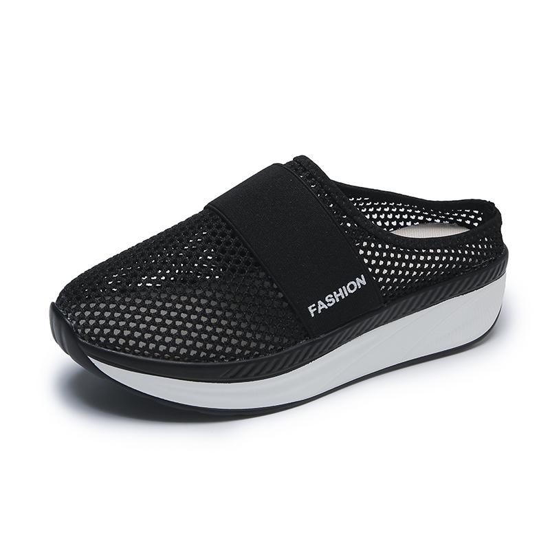 Neue Damenschuhe, lässige Schuhe mit erhöhter Polsterung, rutschfeste Plattform-Sneakers für Damen, atmungsaktives Mesh, Outdoor-Walking-Hausschuhe 35 von Joom DACH