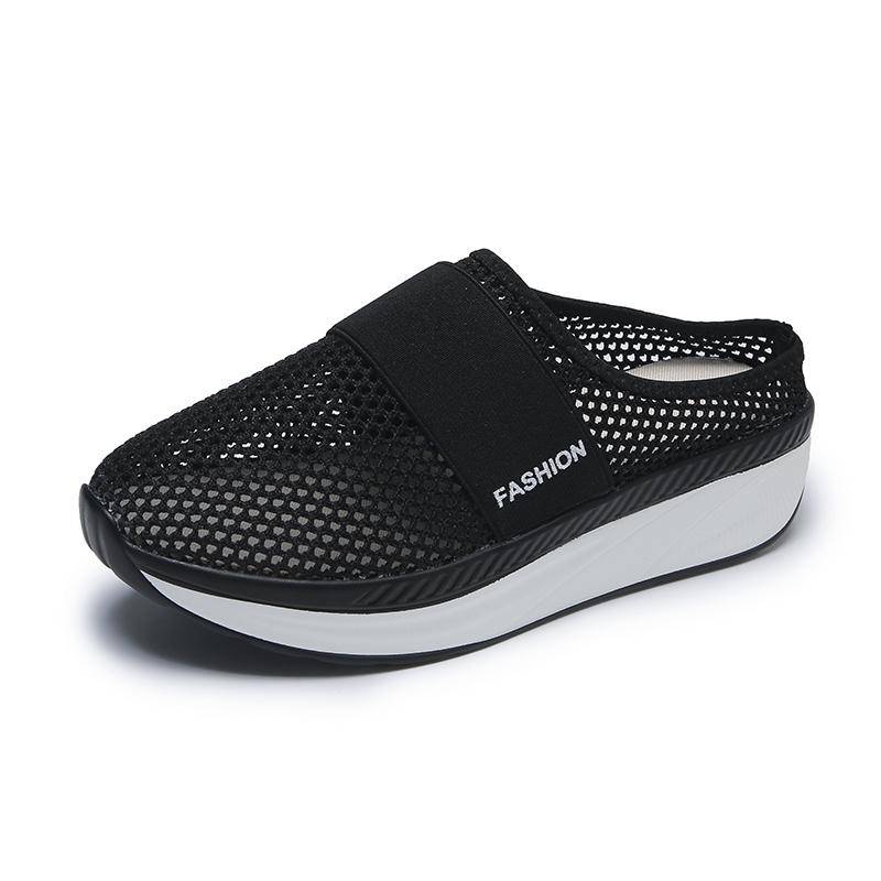 Neue Damenschuhe, lässige Schuhe mit erhöhter Polsterung, rutschfeste Plattform-Sneakers für Damen, atmungsaktives Mesh, Outdoor-Walking-Hausschuhe 35 von Joom DACH