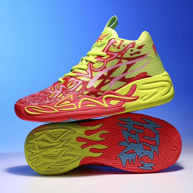 Neue Drei-Ball-Vier-Generationen-Basketballschuhe High-Top Neue Schüler Jungen und Jugendliche Tatsächlicher Kampf Zement Sportschuhe 36 von Joom DACH