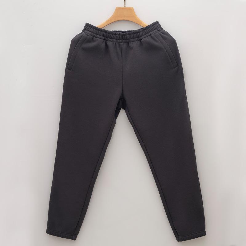 Neue Fleece-Schweißhose mit Reißverschlusstaschen für Männer und Frauen, lockere, am Fuß gebundene Baumwolle für Herbst und Winter, lässige, verdickte Thermo-Schweißhose 4XL von Joom DACH