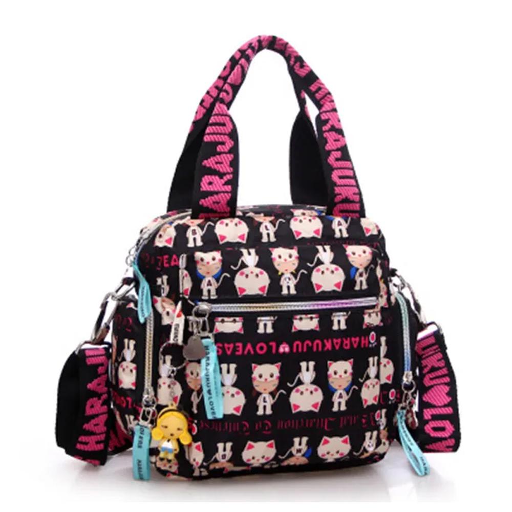Neue Frau Candy Farbe Schulter Tasche 2024 Cowboy Tasche Nette Mädchen Harajuku Baby Handtasche Multi-funktionale Oxford Tuch Umhängetasche schwarz von Joom DACH
