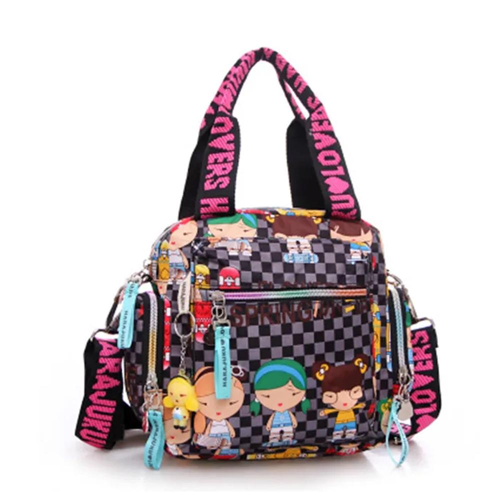 Neue Frau Candy Farbe Schulter Tasche 2024 Cowboy Tasche Nette Mädchen Harajuku Baby Handtasche Multi-funktionale Oxford Tuch Umhängetasche von Joom DACH