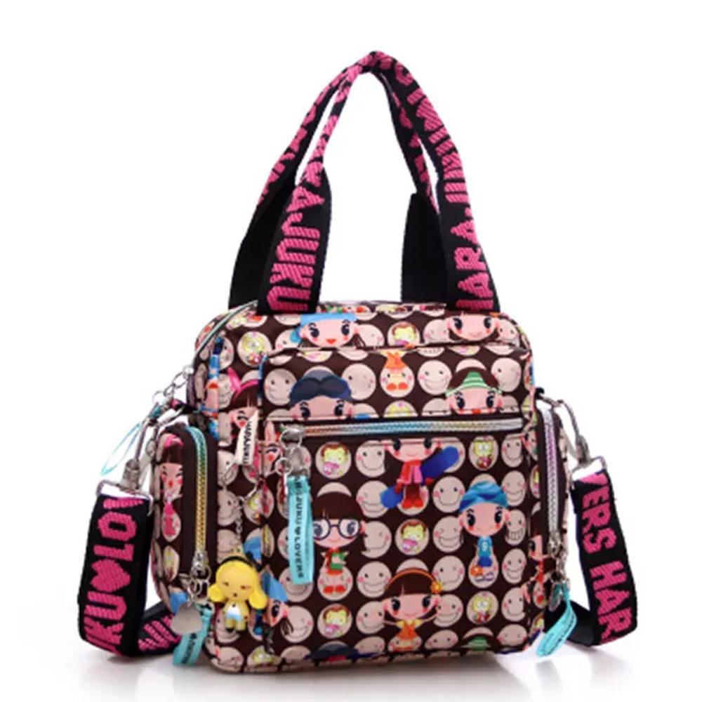 Neue Frau Candy Farbe Schulter Tasche 2024 Cowboy Tasche Nette Mädchen Harajuku Baby Handtasche Multi-funktionale Oxford Tuch Umhängetasche braun von Joom DACH