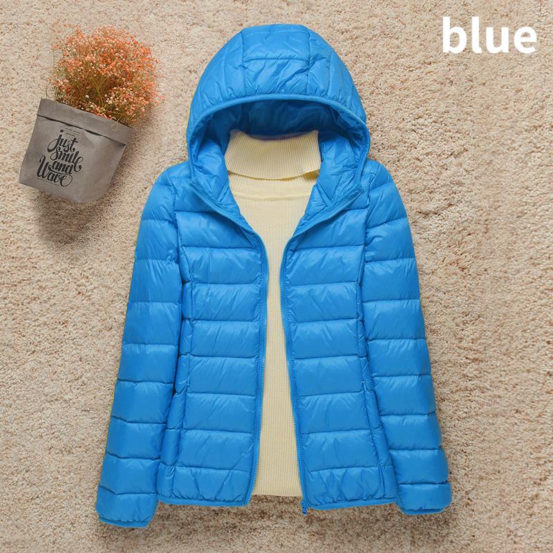 Neue Frauen Dünne Daunenjacke Weiße Entendaunen Ultraleichte Jacken Herbst Und Winter Warme Mäntel Tragbare Outwear 3XL von Joom DACH