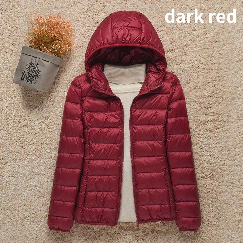 Neue Frauen Dünne Daunenjacke Weiße Entendaunen Ultraleichte Jacken Herbst Und Winter Warme Mäntel Tragbare Outwear XL von Joom DACH