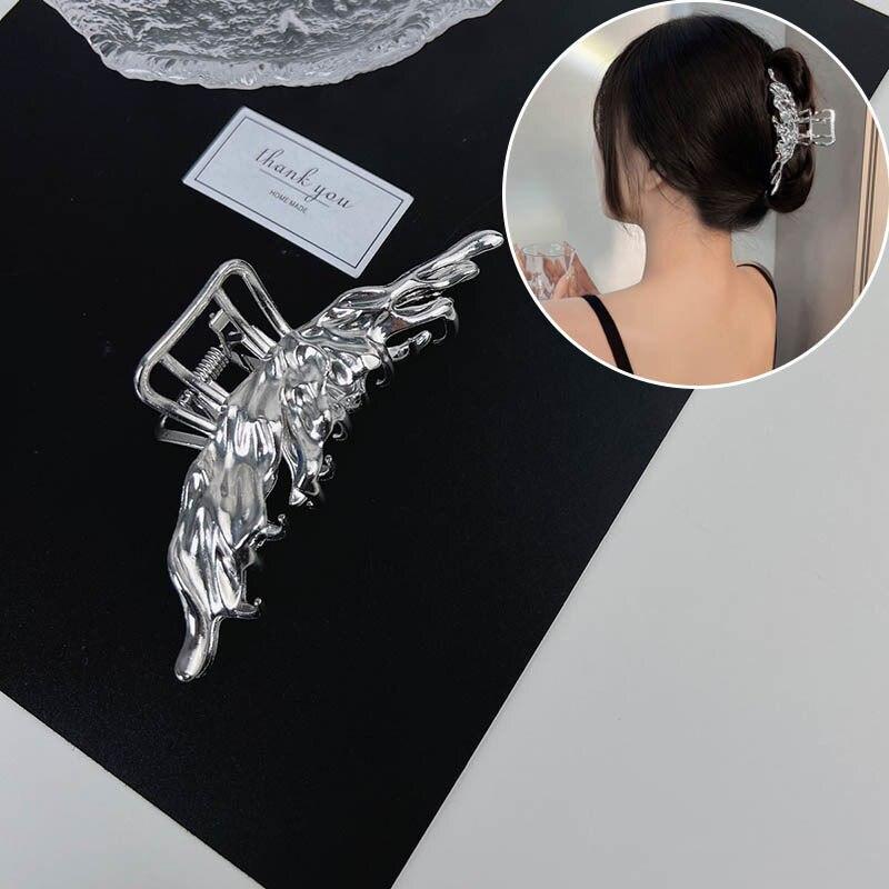Neue Frauen Elegante Silber Hohl Geometrische Metall Haar Klaue Vintage Haar Clips Stirnband Haarnadel Haar Krabben Haar Zubehör von Joom DACH