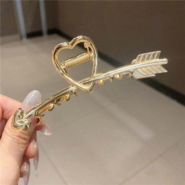 Neue Frauen Elegante Silber Hohl Geometrische Metall Haar Klaue Vintage Haar Clips Stirnband Haarnadel Haar Krabben Haar Zubehör von Joom DACH