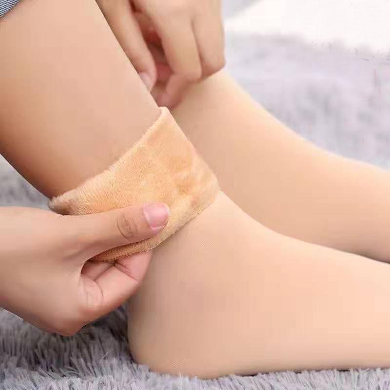 Neue Frauen Winter Warm Verdicken Thermische Weiche Casual Einfarbig Socken Wolle Kaschmir Hause Schnee Stiefel Samt Hause Boden Socke One size beige von Joom DACH