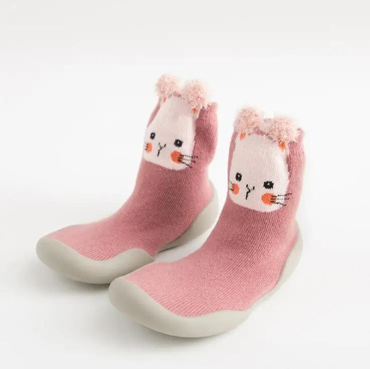 Neue Frühjahr Baby Kleinkind Schuhe Baby Schuhe Non-slip Fuchs Tiger Verdickung Schuhe Socke Boden Schuhe Fuß Socken Tier Stil 26/27 rosa von Joom DACH