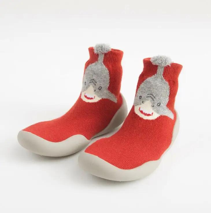 Neue Frühjahr Baby Kleinkind Schuhe Baby Schuhe Non-slip Fuchs Tiger Verdickung Schuhe Socke Boden Schuhe Fuß Socken Tier Stil 26/27 rot von Joom DACH