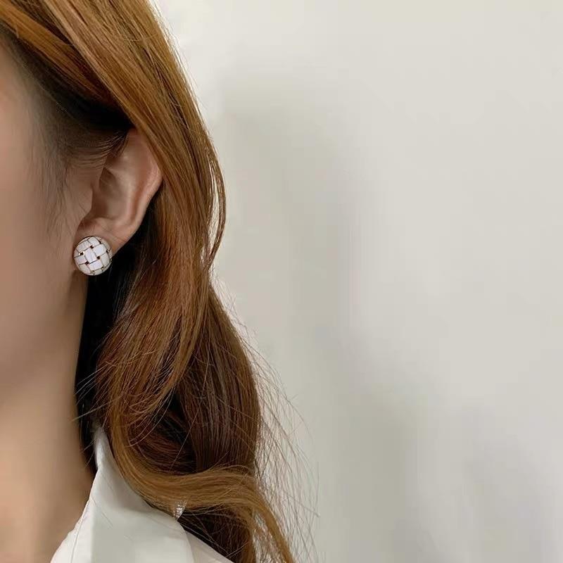 Neue Halbkugel Runde Ohrstecker Für Damen Koreanischer Stil Mode Einfache brincos Schmuck Bijoux von Joom DACH