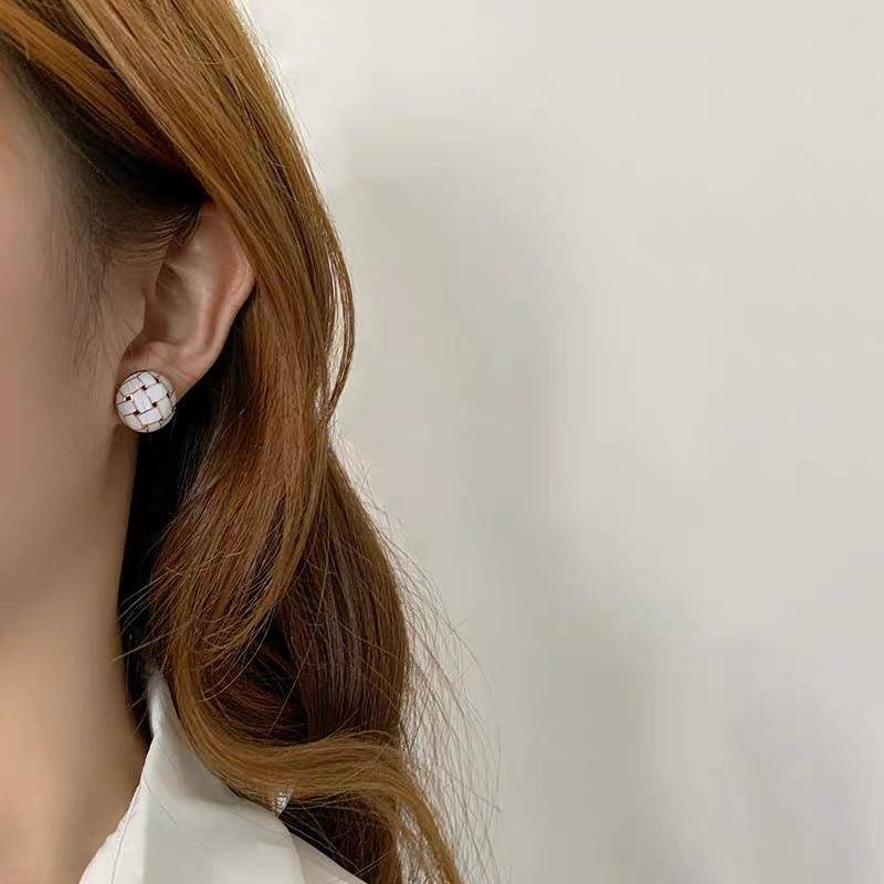 Neue Halbkugel Runde Ohrstecker Für Damen Koreanischer Stil Mode Einfache brincos Schmuck Bijoux von Joom DACH