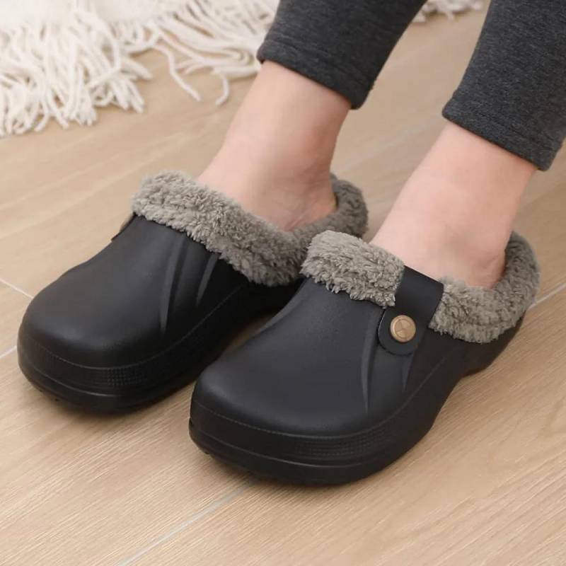 Neue Hause Warme Hausschuhe Für Frauen Männer Weiche Plüsch Hausschuhe Weibliche Clogs Im Freien Wasserdichte Nicht-slip Baumwolle Hausschuhe 39-40 grün von Joom DACH