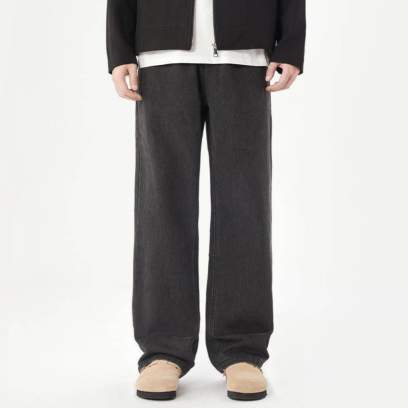 Neue Herbst Lila Jeans für Männer und Frauen, Lockere Straight High Street Weitbein Freizeithose XXXL von Joom DACH