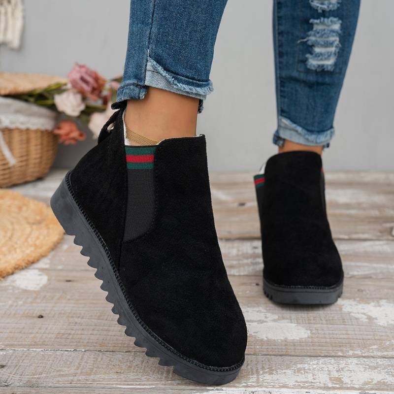 Neue Herbst Winter Frau Stiefel Frauen Schuhe Damen Niedrigen Absätzen Stiefeletten Frauen Plattform Warme Fleece Schuhe Schnee Stiefel Bottes 35 von Joom DACH