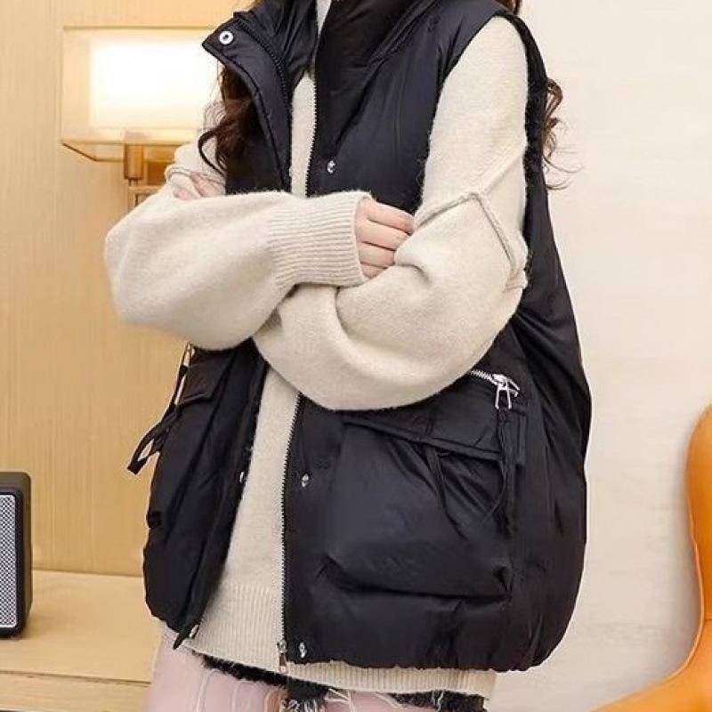 Neue Herbst- und Winter Daunen Baumwollweste Damen Übergröße Lockere Weste Koreanischer Stil Weste 3XL von Joom DACH