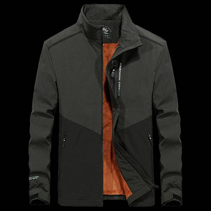 Neue Herbst- und Winterjacke Herren Verdickter Samt Warm Übergröße Jugend Sportjacke Herren Windbreaker Trend XXXXL von Joom DACH