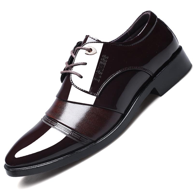 Neue Herren Business Kleid Lederschuhe Herren Spitzschuh Schnürschuhe Freizeitschuhe Große Größe Herrenschuhe 48 braun von Joom DACH