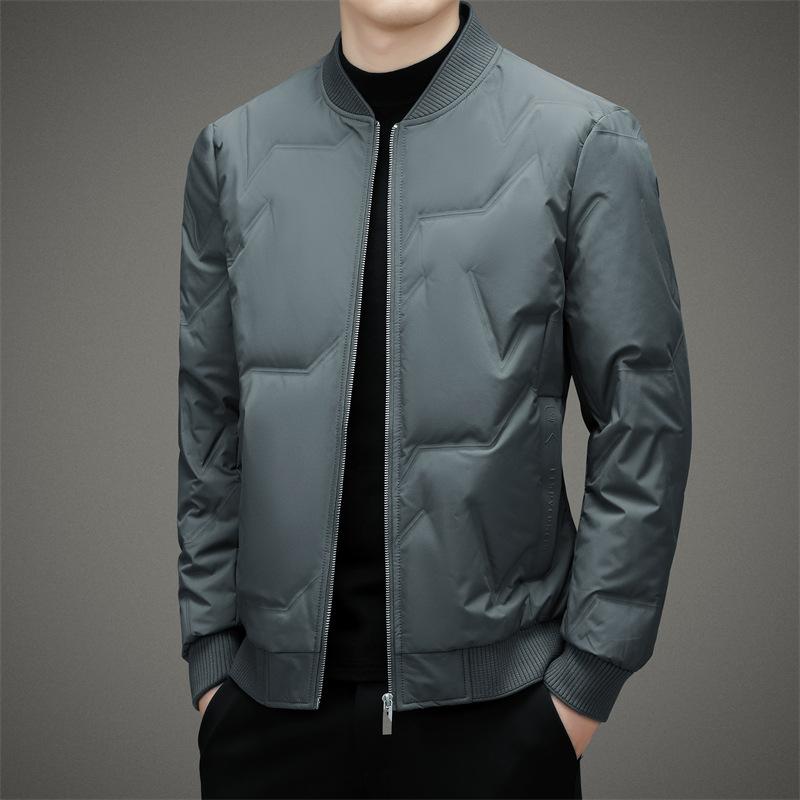 Neue Herren-Daunenjacke mit Baseballkragen und kurzer Daunenjacke für leichte und warme Herrenbekleidung 4XL von Joom DACH