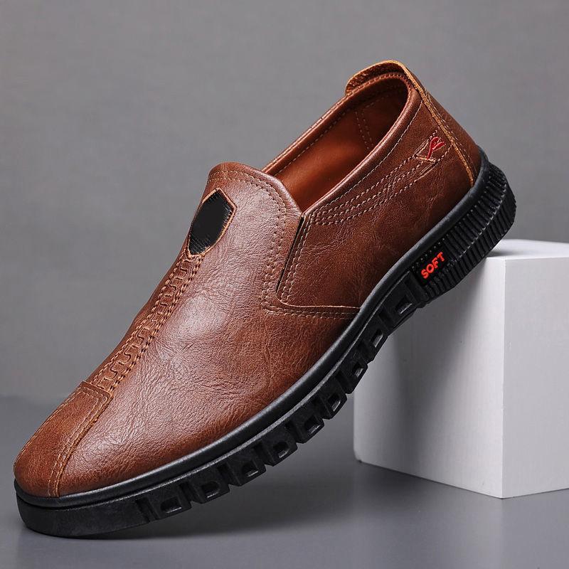 Neue Herren Freizeitschuhe Mode Koreanische Herrenschuhe Slip-On Slip-On Schuhe Herren Business Lederschuhe 42 von Joom DACH