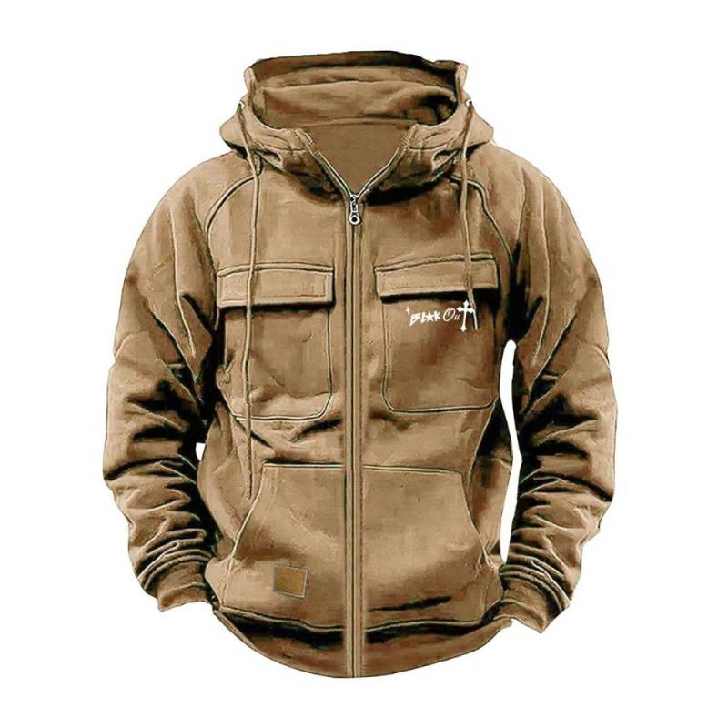 Neue Herren-Herbst-Kapuzenpullover, Sweatshirts, lässige Kapuzenjacke für Herren, Wintermäntel XXL kaffeebraun von Joom DACH
