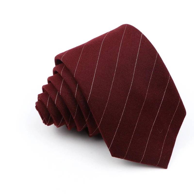 Neue Herren-Krawatte, einfarbig, gestreift, weich, schmal, 6 cm, Jacquard-Krawatte 19 von Joom DACH