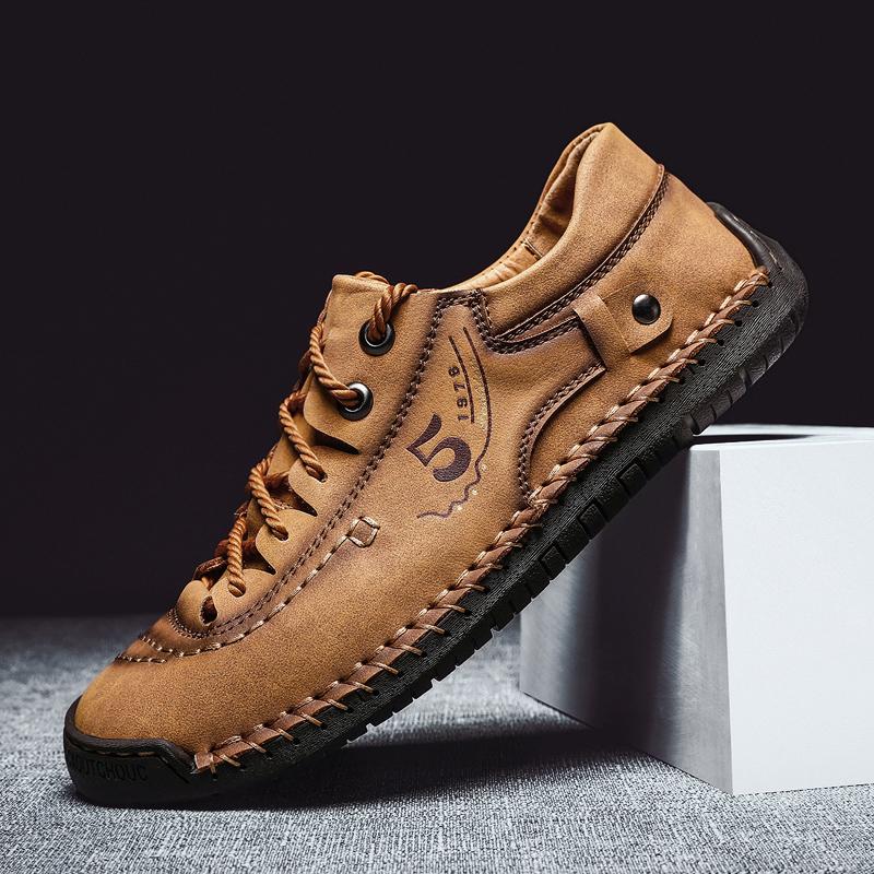 Neue Herren Leder Freizeitschuhe Outdoor Bequem Hohe Qualität Mode Weich Homme Klassisch Knöchel Rutschfest Ballerinas Mokassin Trend 39 von Joom DACH