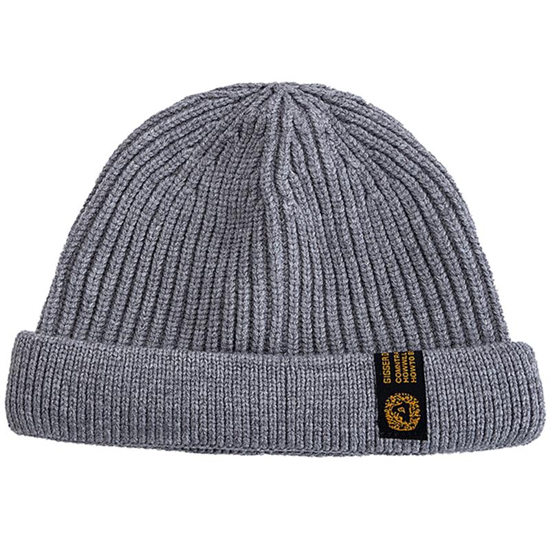 Neue Herren Outdoor Totenkopfmütze Mode Kurze Melone Winter Dandy Hüte Matrosenstil Vermieterhüte für Männer Herbst Kurze Beanie Mütze 54cm-58cm licht grau von Joom DACH