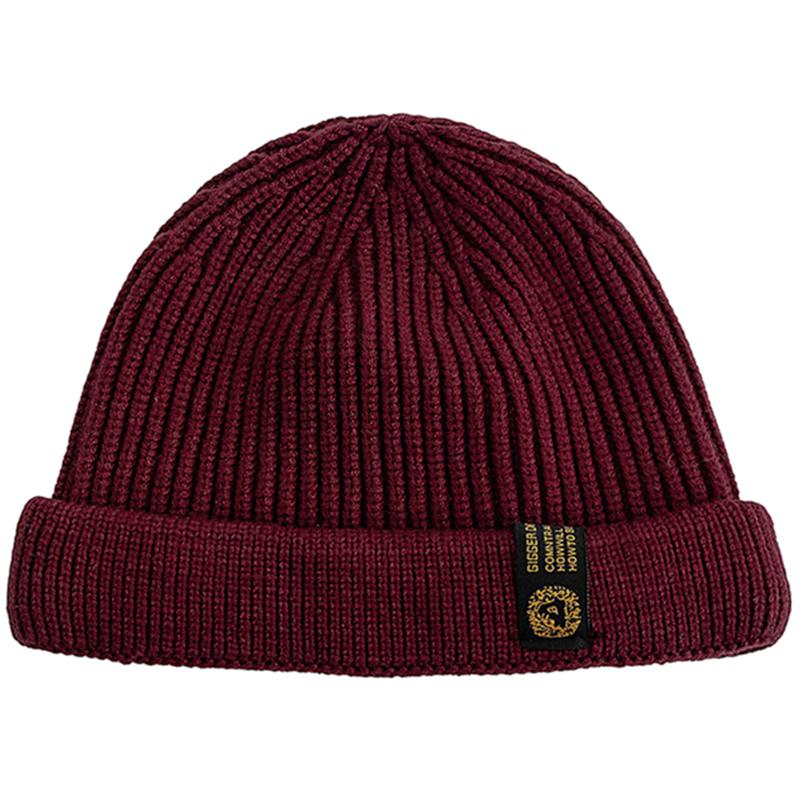Neue Herren Outdoor Totenkopfmütze Mode Kurze Melone Winter Dandy Hüte Matrosenstil Vermieterhüte für Männer Herbst Kurze Beanie Mütze 54cm-58cm rot von Joom DACH