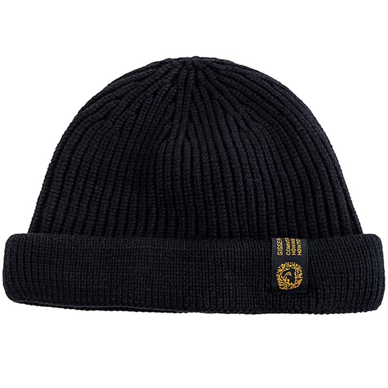 Neue Herren Outdoor Totenkopfmütze Mode Kurze Melone Winter Dandy Hüte Matrosenstil Vermieterhüte für Männer Herbst Kurze Beanie Mütze 54cm-58cm schwarz von Joom DACH