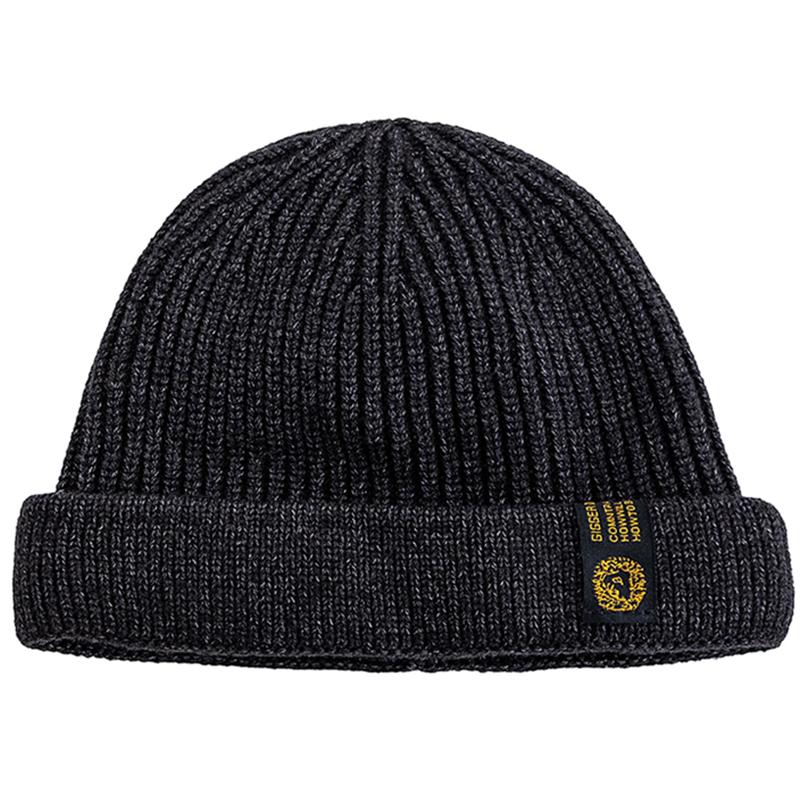 Neue Herren Outdoor Totenkopfmütze Mode Kurze Melone Winter Dandy Hüte Matrosenstil Vermieterhüte für Männer Herbst Kurze Beanie Mütze 54cm-58cm schwarz/dunkelgrau von Joom DACH