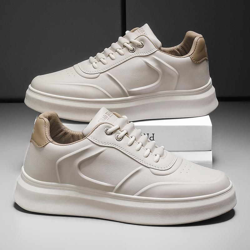 Neue Herren Sneaker Freizeitschuhe Herren Flats Leichtgewicht PU Leder Atmungsaktiver Schuh Männlich Weiß Sportschuhe Tennisschuhe Zapatillas Hombre 39 von Joom DACH