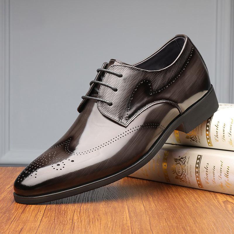 Neue Herren Spaltleder Schuhe Gummisohle Herren Business Büro Herren Freizeitkleiderschuhe Echtes Leder Hochzeitsparty Schuhe Herrenschuh 44 graue von Joom DACH