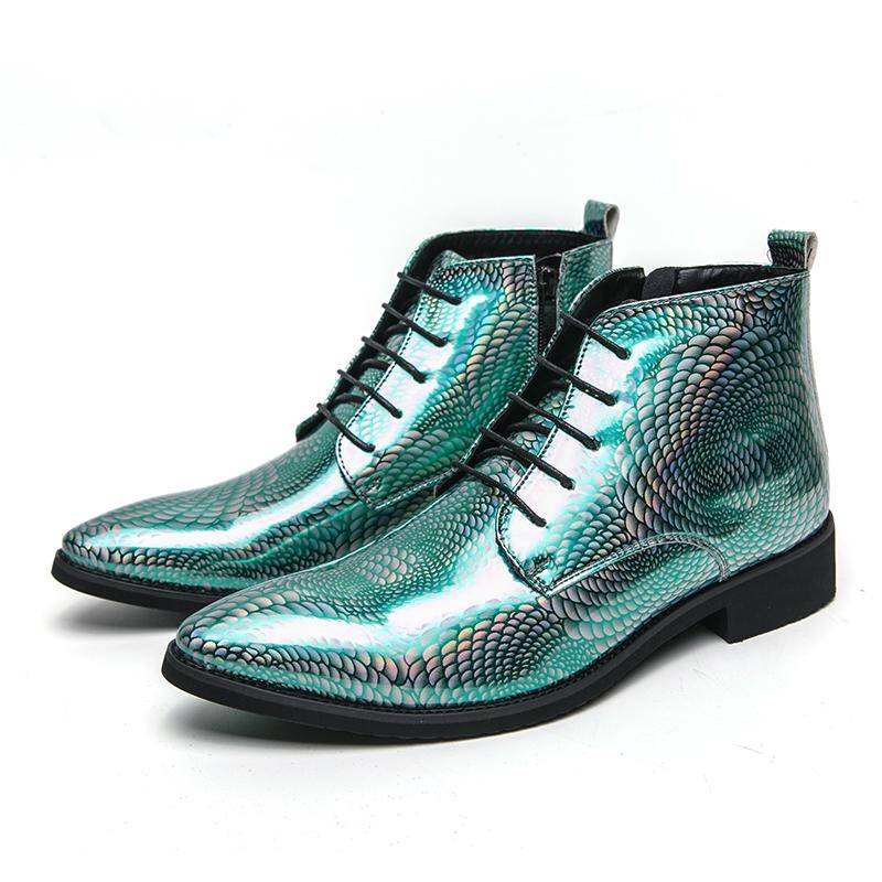 Neue Herren Spitzschuhe Lackleder Herren High Tops Hochzeitsfeier Kleid Slipper Designer Männlich Formal Zapatos Hombre 44 von Joom DACH