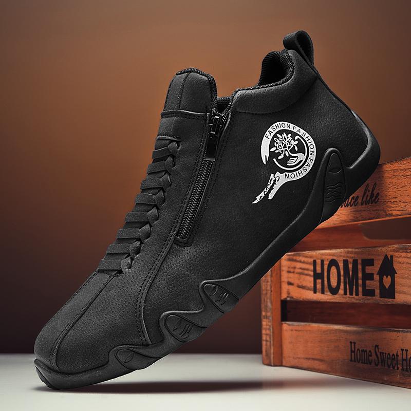 Neue Herren Stiefeletten Mode Weiche Sohle High Top Sneaker Herrenschuhe Outdoor Vielseitige Slipper Bequeme Freizeit Laufschuhe 40 von Joom DACH