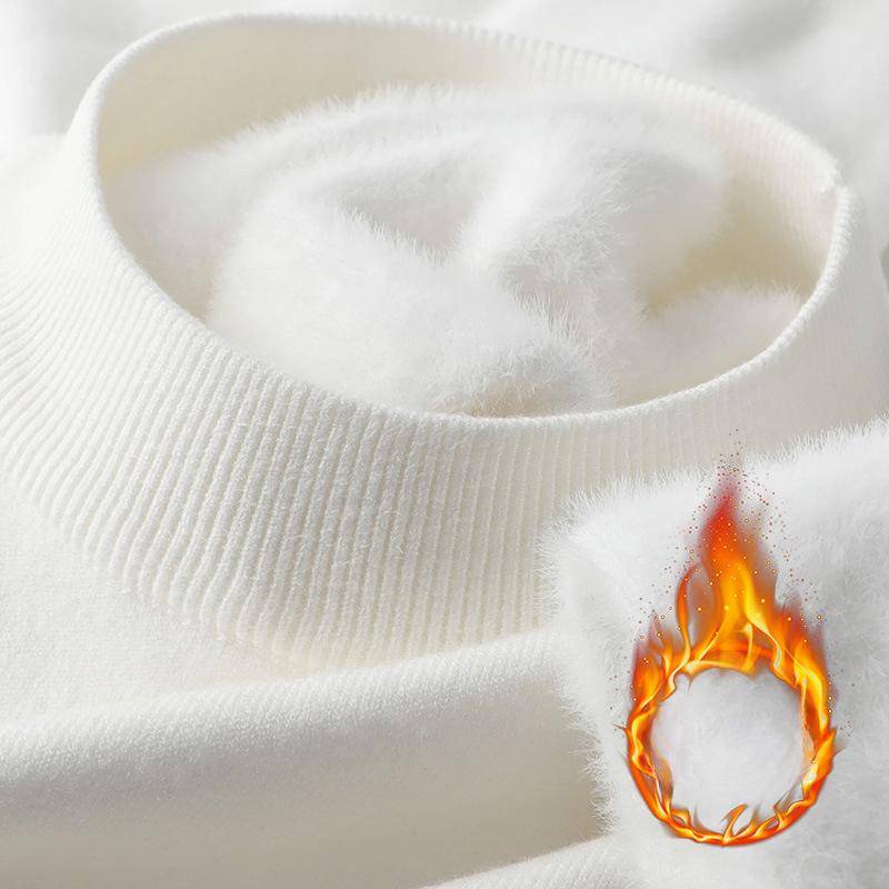 Neue Herren Strickpullover Einfarbig Rollkragen Atmungsaktive Pullover Warm Outdoor Basic Streetwear Herbst Business Oberteile M weiß von Joom DACH