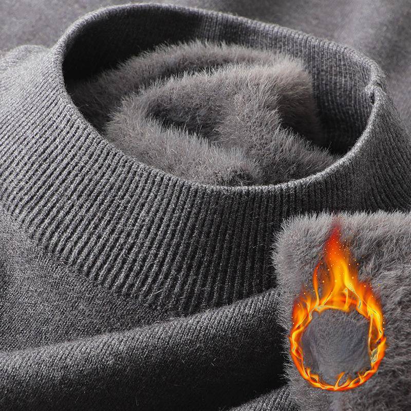 Neue Herren Strickpullover Einfarbig Rollkragen Atmungsaktive Pullover Warm Outdoor Basic Streetwear Herbst Business Oberteile XL grau von Joom DACH