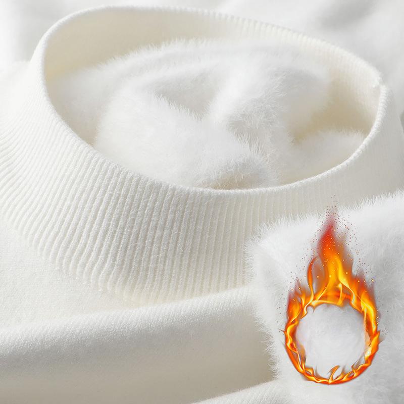 Neue Herren Strickpullover Einfarbig Rollkragen Atmungsaktive Pullover Warm Outdoor Basic Streetwear Herbst Business Oberteile XL weiß von Joom DACH