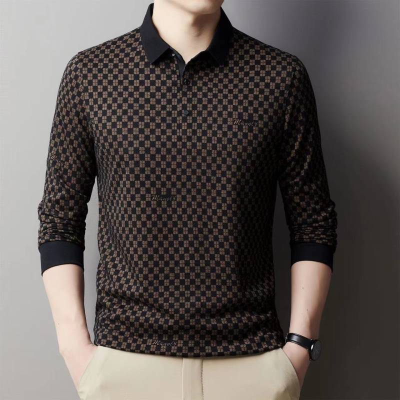 Neue Herren Thermo-Oberteile mit langen Ärmeln, Locker sitzende Herbstkleidung, Herren T-Shirts, POLO-Shirts 4XL von Joom DACH