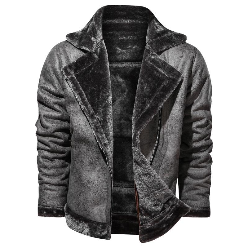 Neue Herren-Winterjacke mit Fleece-Reversfell Ein Mantel Herren locker Herren L von Joom DACH