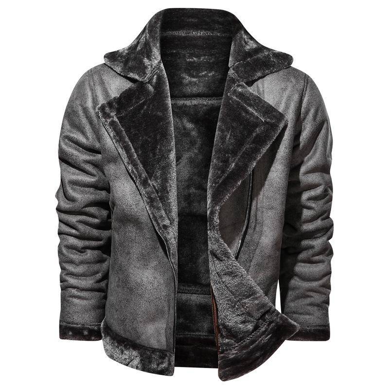 Neue Herren-Winterjacke mit Fleece-Reversfell Ein Mantel Herren locker Herren L von Joom DACH