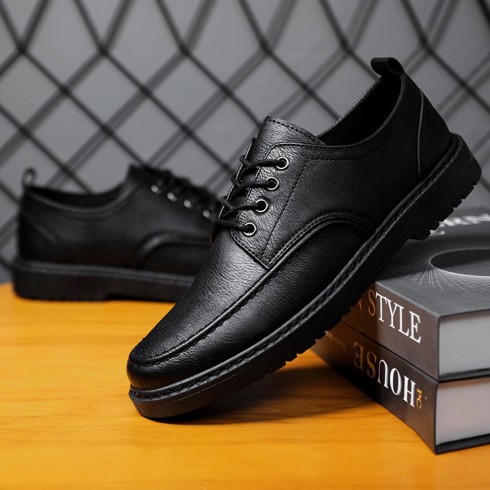 Neue Herrenlederschuhe, klassische Business-Schuhe für Herren, handgefertigt, lässig, mit Schnürung, Herren-Plateau-Loafer mit rutschfester Sohle 39 von Joom DACH