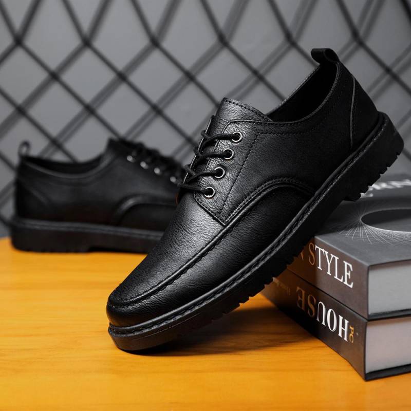 Neue Herrenlederschuhe, klassische Business-Schuhe für Herren, handgefertigt, lässig, mit Schnürung, Herren-Plateau-Loafer mit rutschfester Sohle 39 von Joom DACH