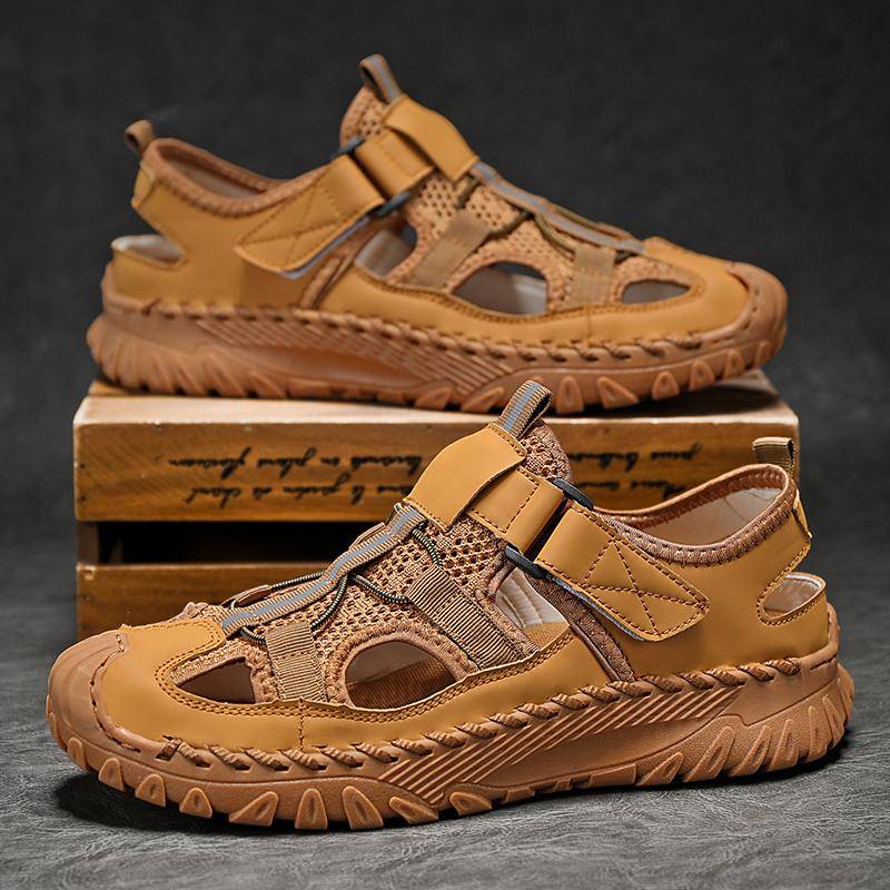 Neue Herrensandalen Sommer Atmungsaktive Mesh-Sandalen Herren Outdoor Casual Leichte Strandsandalen Mode Herrenschuhe Große Größe 39-46 44 orange Neue Herrensandalen Sommer Atmungsaktive Mesh-Sandalen Herren Outdoor Casual Leichte Strandsandalen Mode Herrenschuhe Große Größe 39-46 44 orange von Joom DACH