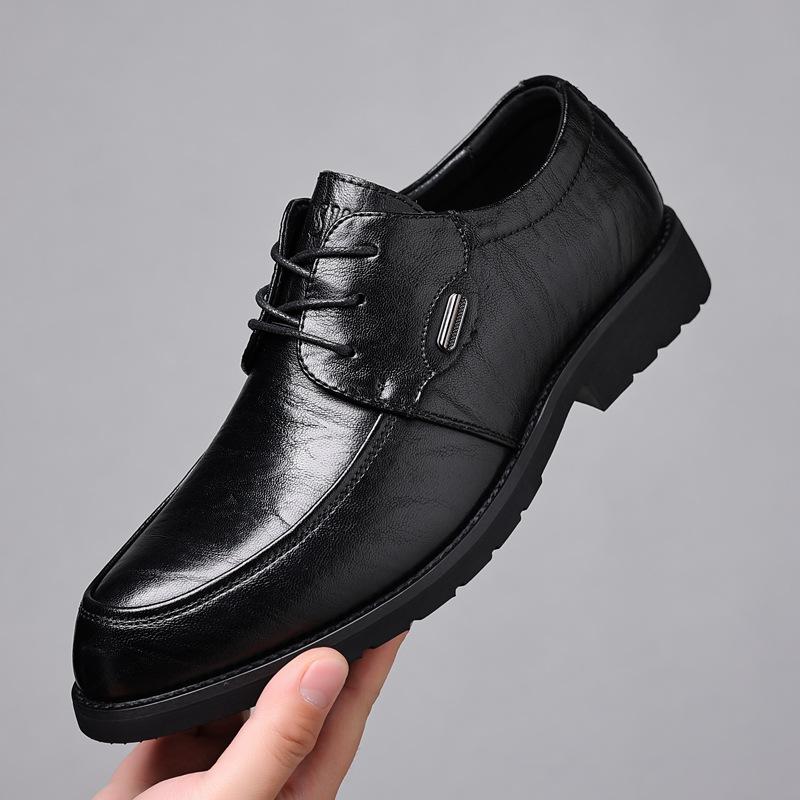 Neue Herrenschuhe Leder Rindsleder Atmungsaktiv Britische Business Formale Büroschuhe Herren Trendy All-Match Lederschuhe Herren 44 von Joom DACH