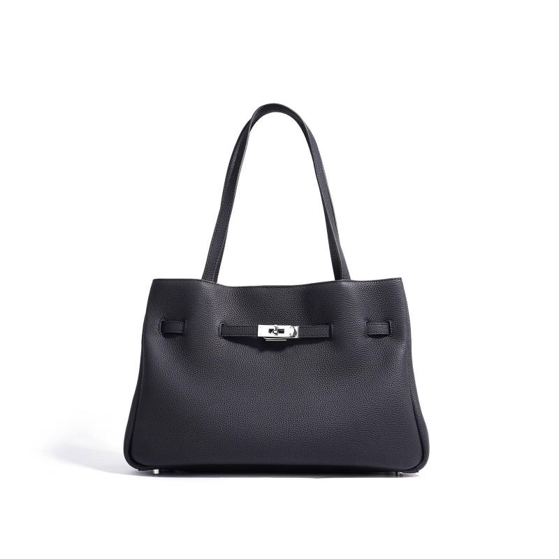 Neue High-End Nischen-Rindsleder-Tasche Messenger Bag mit großem Fassungsvermögen Tragetasche Damentasche Schultertasche schwarz von Joom DACH