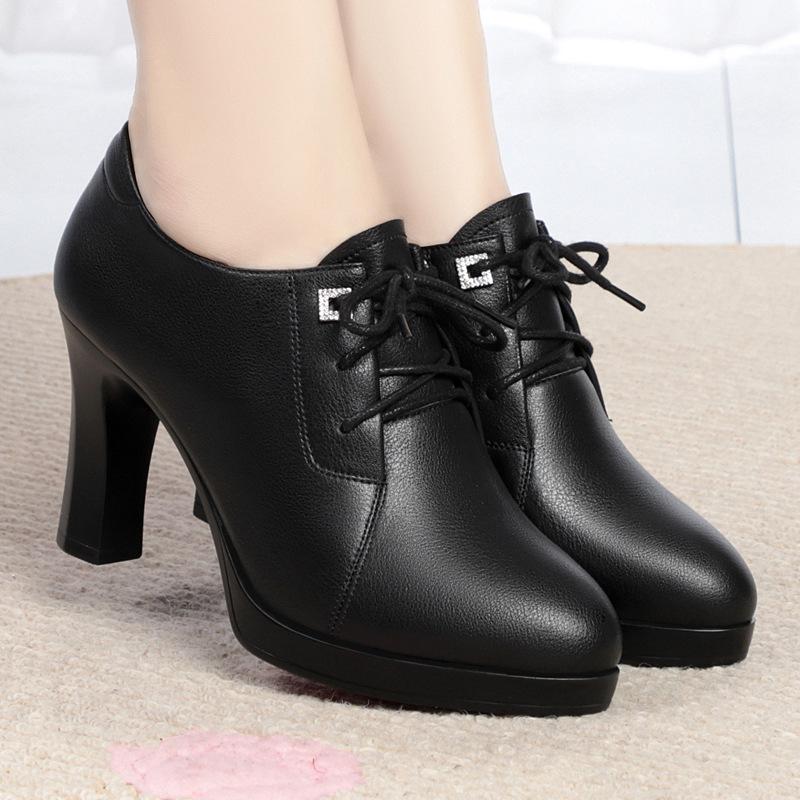 Neue High Heels mit Schnürung, rutschfest, höhenverstellbar, weiches Leder, elegante Damen-Lederschuhe 35 schwarz Neue High Heels mit Schnürung, rutschfest, höhenverstellbar, weiches Leder, elegante Damen-Lederschuhe 35 schwarz von Joom DACH